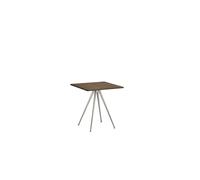 HAY Table Pyramid Café 21 - beige thermolaqué - chêne fumé huilé