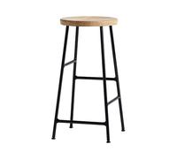 HAY Tabouret de bar Cornet 65 cm – chêne huilé – soft black