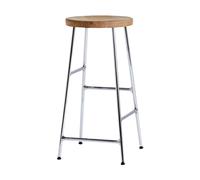 HAY Tabouret de bar Cornet 65 cm Oiled oak-chrome
