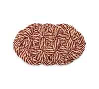 HAY Tapis de porte Coco 40x80 cm Swirl bordeaux-off white