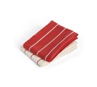 HAY Torchon de cuisine Outdoor Market Beige-rouge. lot de 2