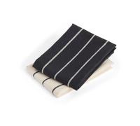 HAY Torchon de cuisine Outdoor Market Black-beige. lot de 2