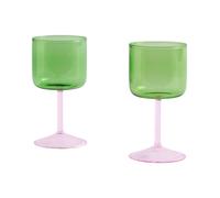 HAY Verre à vin Tint 25 cl Lot de 2 Vert-rose