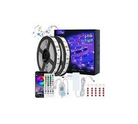 Hayayo led ruban, bande led 20m 5050 avec télécommande, bluetooth app contrôle ruban led rgb 5050, lumiere led music sync, guirlandes lumineuse led G