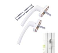 HAYGEM 2 Pièces Poignee Fenetre PVC, Bouton de Porte pour Fenêtres en Aluminium, Avec Quatre Vis, Poignee Porte Fenetre Sans Cylindre de Serrure, pour Salle de Bain, Placard, Terrasse