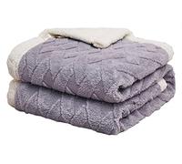 Hayisugal Plaid Sherpa moelleux - Couverture en mouton de qualité supérieure, super douce en polaire comme couverture de canapé, couvre-lit, couverture de canapé gris clair, 200x230 cm