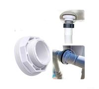 Hayward SP1023 Écrou fileté de 3,8 cm et rondelle de pulvérisation Connecteur de tête de pulvérisation résistant aux fuites Design en plastique blanc Installation facile Remplacement standard pour