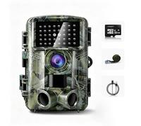 HAZA Caméra de Chasse,2,7K Caméra Chasse 58MP Vision Nocturne détecteur de Mouvement,No Glow Invisible Moniteur d'observation avec Carte SD 32 Go,Temps de Déclenchement 0,1 s (Vert)