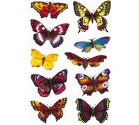 Herma Autocollants 3349 Animaux – Papillons 20 autocollants permanents Papier pailleté Multicolore