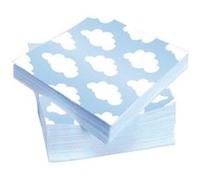 Haza Original serviettes de table bleu/blanc 33 x 33 cm 20 pièces Blauw G