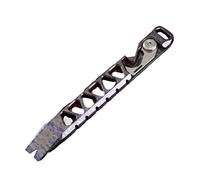 HAZARA Gadget EDC multifonctionnel TC4 titanium pry bar outdoor survival defence pry bar camping bottle opener rope cutter pocket clip large heavy duty lever tool-coloured