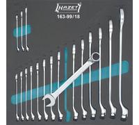 Hazet 163-99/18 Jeu de clés mixtes 18 pièces Ouverture de clé (métrique) 6 - 27 mm
