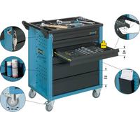 Hazet 177-6 Servante datelier Tôle dacier Couleur: bleu