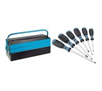 Hazet 190L Boîte à outils vide acier noir, bleu & 810SPC/6 Set de 6 tournevis (Import Allemagne)