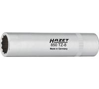 Hazet 850TZ-8 Douille pour vis du carter de distribution/carré creux 6,3 mm/profil traction à 12 pans extérieurs Taille 8 longueur 50 mm