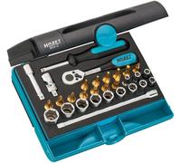 HAZET 854-2 Jeu de clés à douille ∙ 3 - 14 ∙ PH1 - PH2 ∙ PZ1 - PZ2 ∙ T10 - T30 ∙ Nombre d'outils : 30