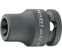 HAZET Douille à chocs 880S-E10 – TORX extérieur E10, 28 mm, carré creux 10 mm (3/8 pouce)