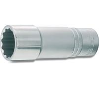 Hazet 900TZ-11 Douille carré creux 12,5 mm/profil traction à 12 pans extérieurs Taille11 longueur 85 mm