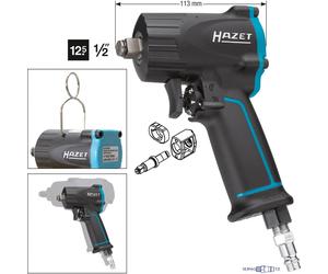 Hazet 9012M Druckluft-Schlagschrauber 1/2" (12.5 mm) Außenvierkant max. 678 Nm (9012M)