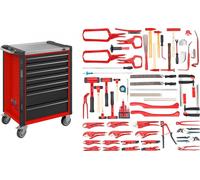 HAZET Ateliers Mobiles Avec 7 Tiroirs en Rouge Avec 65 Outils 179nx-7/65alu