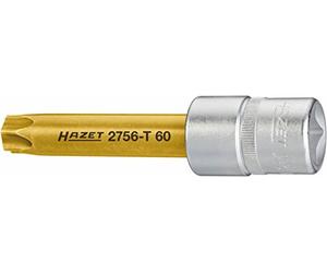 Hazet Cardan micro-ondes utilisation Tournevis Torx Profil carré creux 12,5 mm, extérieur, longueur totale 103 mm, 1 pièce, cvd-tin de Revêtement TiN, 2756 de T60