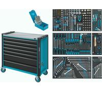 Hazet Chariot à outils 179NXXL-7/340 B959xP518xH1020mm 600kg 7 tiroirs 340pcs Tôle d'acier - 179NXXL-7/340