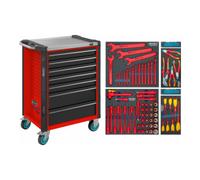 HAZET Chariot d'atelier Assistant 179NX-7/70KV Tiroirs, plats : 5 x 81 x 522 x 398 mm Tiroirs, hauts : 2 x 166 x 522 x 398 mm Nombre d'outils : 70 HAZET Quantité:1