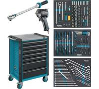 Hazet chariot porte-outils 179NX-7/137 B785xP518xH1020mm 450kg 7 tiroirs 137 pcs.tôle d'acier - 179NX-7/137