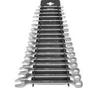 HAZET Jeu de clés mixtes 603/17H I 17 outils, sortie : hexagone double extérieur, ouverture de clé : 6-24 mm, corps de clé mixte mince avec profil en T double extra-stable'.
