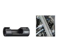 Hazet Clé pour la conduite d'injection - Carré creux 12,5 mm (1/2 pouce) - Profil à 12 pans extérieurs - Taille: 21 - Dimension: 91 - 4550-21