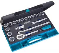 HAZET Jeu de clés à douilles 932/18 ∙ Carré creux 12,5 mm (1/2 pouce) ∙ Profil Traction à 6 pans extérieurs ∙ Nombre d'outils : 18 HAZET Quantité:1