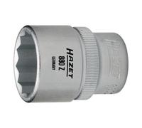 Hazet 880Z-19 Douille carré creux 10 mm/profil traction à 12 pans extérieurs Taille 19 longueur 31.5 mm
