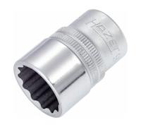 HAZET Douille 900Z-19 19 mm 12 pans 1/2 pouce (12,5 mm) Acier chrome-vanadium Longueur 38 mm 1 pièce