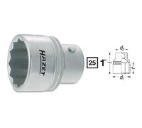 Hazet Douille à 12 pans - Carré creux 25 mm (1 pouce) - Profil à 12 pans extérieurs - Taille: 70 - Longueur totale: 89 mm - 1100Z-70
