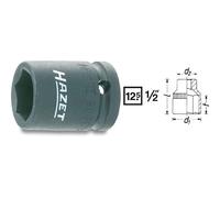 Hazet Douille à 6 pans à chocs - Carré creux 12,5 mm (1/2 pouce) - Profil Traction à 6 pans extérieurs - Taille: 14 - Longueur totale: 38 mm - 900S-14