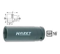 Hazet Douille à 6 pans à chocs - Carré creux 12,5 mm (1/2 pouce) - Profil Traction à 6 pans extérieurs - Taille: 15 - Longueur totale: 85 mm - 900SLG-15