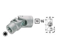 Hazet Douille TORX - Carré creux 10 mm (3/8 pouce) - Profil TORX extérieur - Taille: E 8 - Longueur totale: 43 mm - 880G-E8