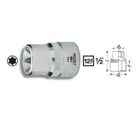Hazet Douille TORX - Carré creux 12,5 mm (1/2 pouce) - Profil TORX extérieur - Taille: E 11 - Longueur totale: 38 mm - 900-E11