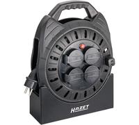HAZET Enrouleur de câble avec support 161N-3D/2 , 10 m de câble, fiche à contact de protection 230V, 4 prises, 16A, 3500W - Thermo-interrupteur, convient pour les servantes d'atelier HAZET '.