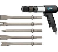 HAZET Jeu de burins 9035H/5, 5 pièces, burin plat 175 mm, burin à tôle 177,5 mm, burin pointu 174 mm, burin à riveter 174 mm, burin à couper les courbes 176,5 mm