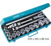 Hazet Jeu de clés à douille métrique 3/4\ (20 mm) 18 pièces 1002Z