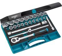 HAZET Jeu de clés à douilles 900 ∙ Carré creux 12,5 mm (1/2 pouce) ∙ Profil Traction à 6 pans extérieurs ∙ Nombre d'outils : 25 HAZET Quantité:1