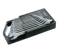 Hazet Jeu de clés à fourche doubles - Profil à 6 pans extérieurs - Nombre d'outils: 12 - 450N/12NRS