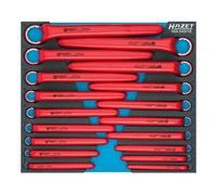 HAZET Jeu de clés à œil HAZET isolées 163-543/18 double hexagone extérieur profil 7 - 32 Nombre d'outils : 18 Quantité:1
