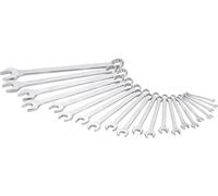 HAZET Jeu de clés mixtes 600N/21 I Sortie : profil extérieur double six pans traction I 21 pièces I Surface : chromée, tête polie I Ouverture de clé : 6-34