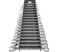 HAZET Jeu de clés mixtes 603/17H I 17 outils, sortie : hexagone double extérieur, ouverture de clé : 6-24 mm, corps de clé mixte mince avec profil en T double extra-stable'.