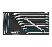 Hazet Jeu de clés mixtes à cliquet - Profil à 12 pans extérieurs - Nombre d'outils: 12 - 163-385/12