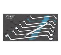 Hazet Jeu de clés polygonales doubles - Profil à 12 pans extérieurs - Nombre d'outils: 7 - 163-296/7
