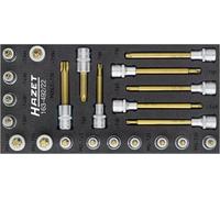 HAZET Jeu de douilles mâles TX 163-492/22 – TORX Tamper Resistant 22 pièces Carré 12,5 mm