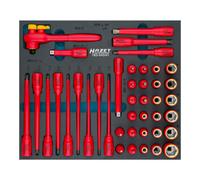 HAZET Jeu de douilles isolées HAZET 163-545/41 carré creux 10 mm (3/8 pouce) extérieur hexagone profil de traction Nombre d'outils : 41 Quantité:1